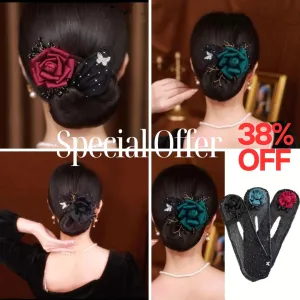 (৩টি কালারের কম্বো)৩৫০ টাকা ডিসকাউন্ট Green Rose Invisible Hair Coiler Lazy People Hairpin