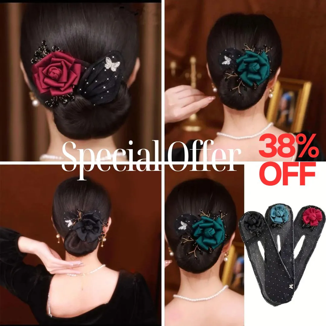 (৩টি কালারের কম্বো)৩৫০ টাকা ডিসকাউন্ট Green Rose Invisible Hair Coiler Lazy People Hairpin