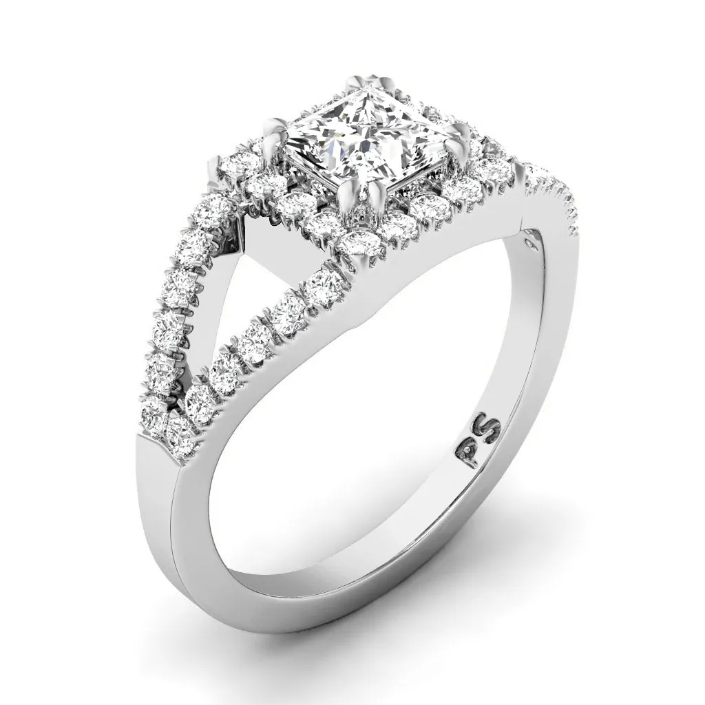 0.95-3.45 CT Round & Princess Cut Lab Grown Diamonds - Engagement Ring