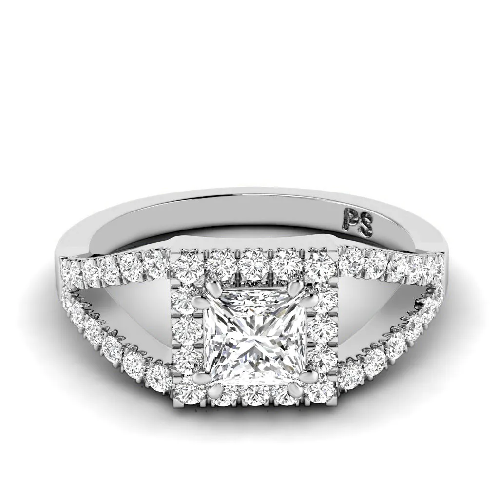 0.95-3.45 CT Round & Princess Cut Lab Grown Diamonds - Engagement Ring