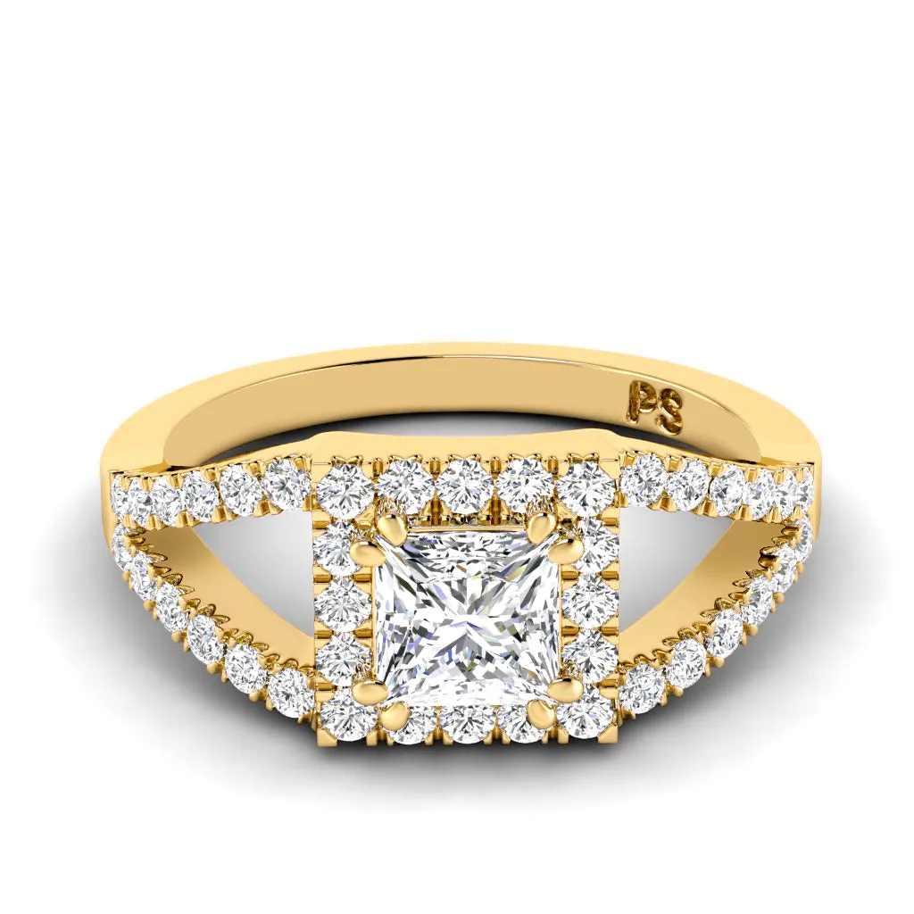 0.95-3.45 CT Round & Princess Cut Lab Grown Diamonds - Engagement Ring