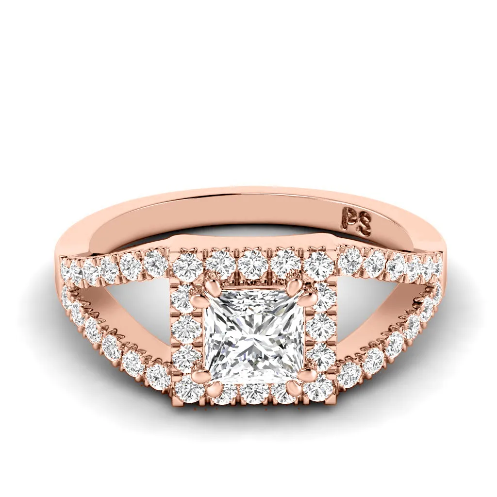0.95-3.45 CT Round & Princess Cut Lab Grown Diamonds - Engagement Ring