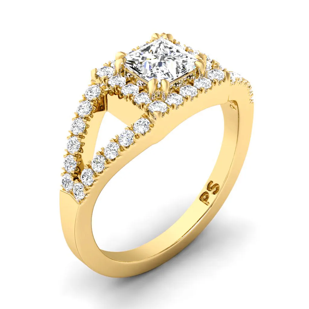0.95-3.45 CT Round & Princess Cut Lab Grown Diamonds - Engagement Ring