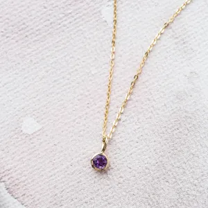 Amethyst Accent Necklace in 14k Gold