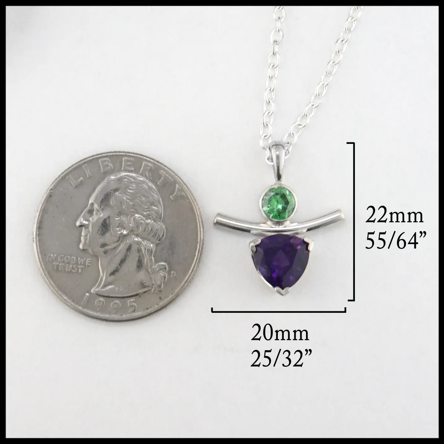 Amethyst and Tsavorite Pendant