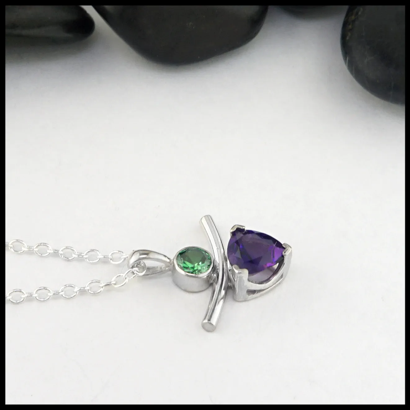 Amethyst and Tsavorite Pendant
