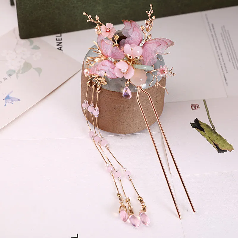 Ancient style walk shake ancient Chinese Hanfu hair pin headdress