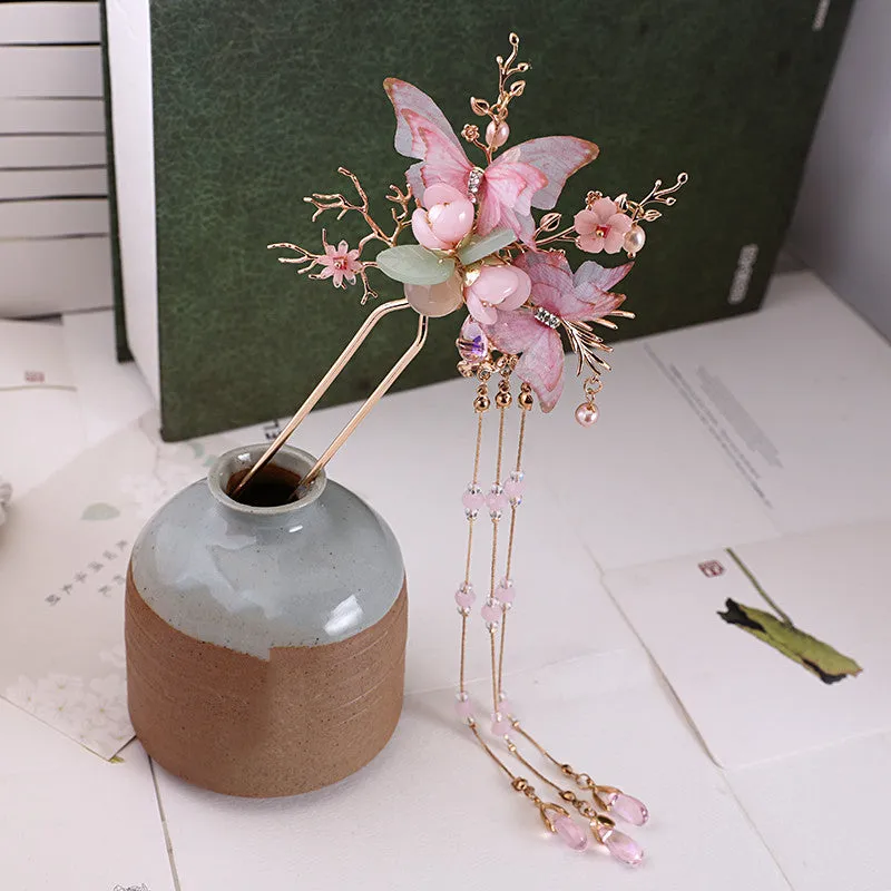 Ancient style walk shake ancient Chinese Hanfu hair pin headdress