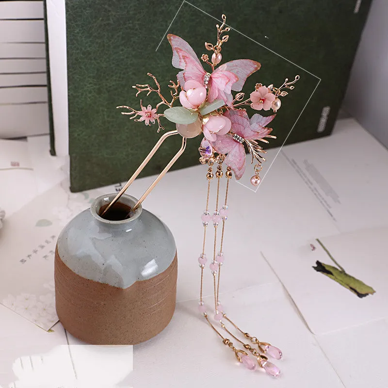 Ancient style walk shake ancient Chinese Hanfu hair pin headdress