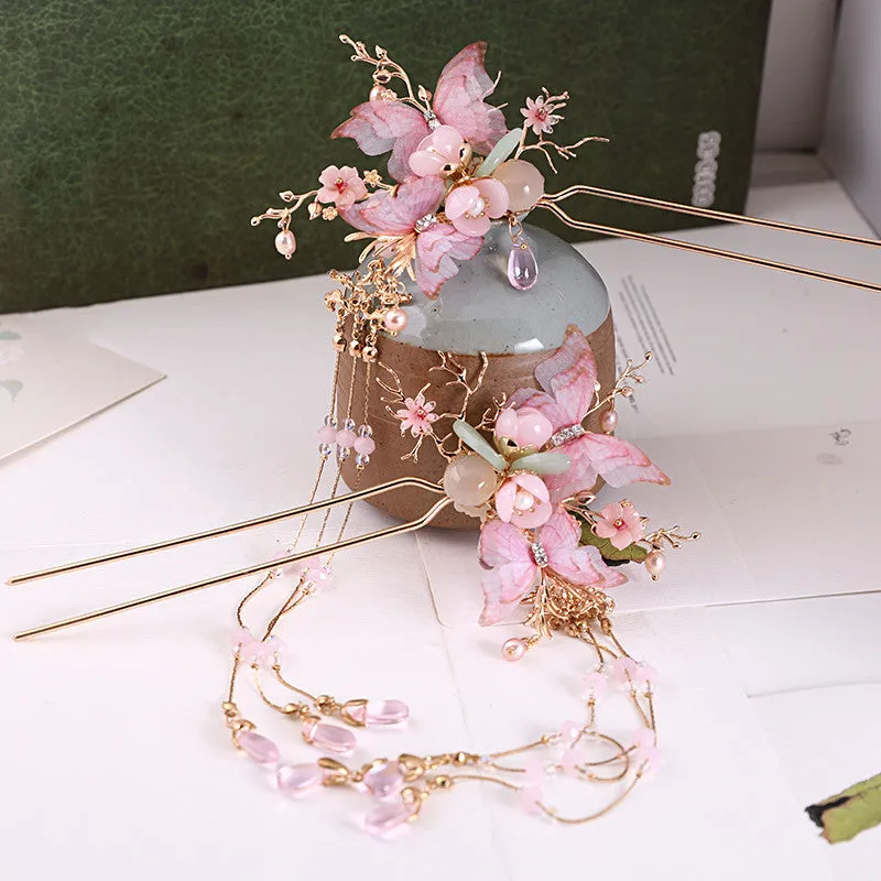 Ancient style walk shake ancient Chinese Hanfu hair pin headdress