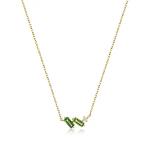 Ania Haie Modern Elegance Necklace in 14kt Gold with Tourmaline & White Sapphires