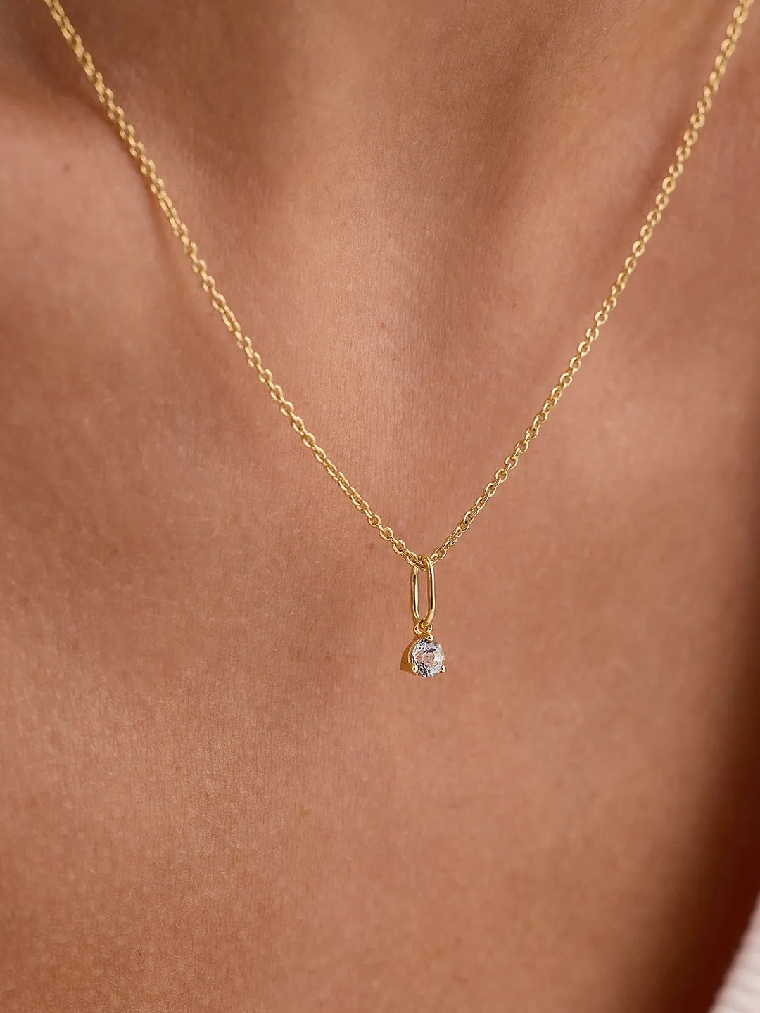 Aquamarine Necklace Charm