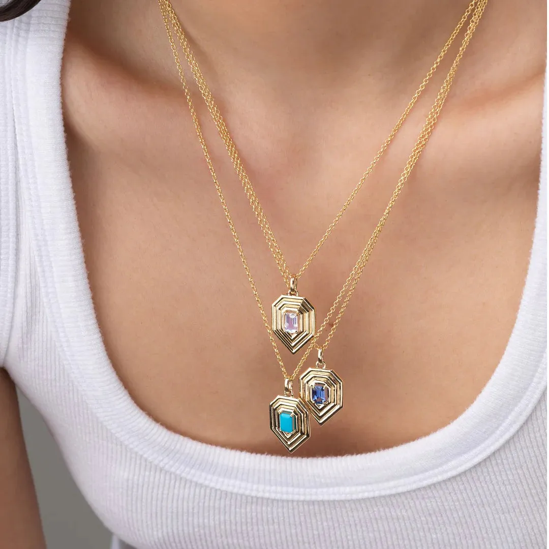 Aquamarine Revival Teardrop Necklace