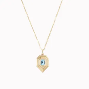 Aquamarine Revival Teardrop Necklace