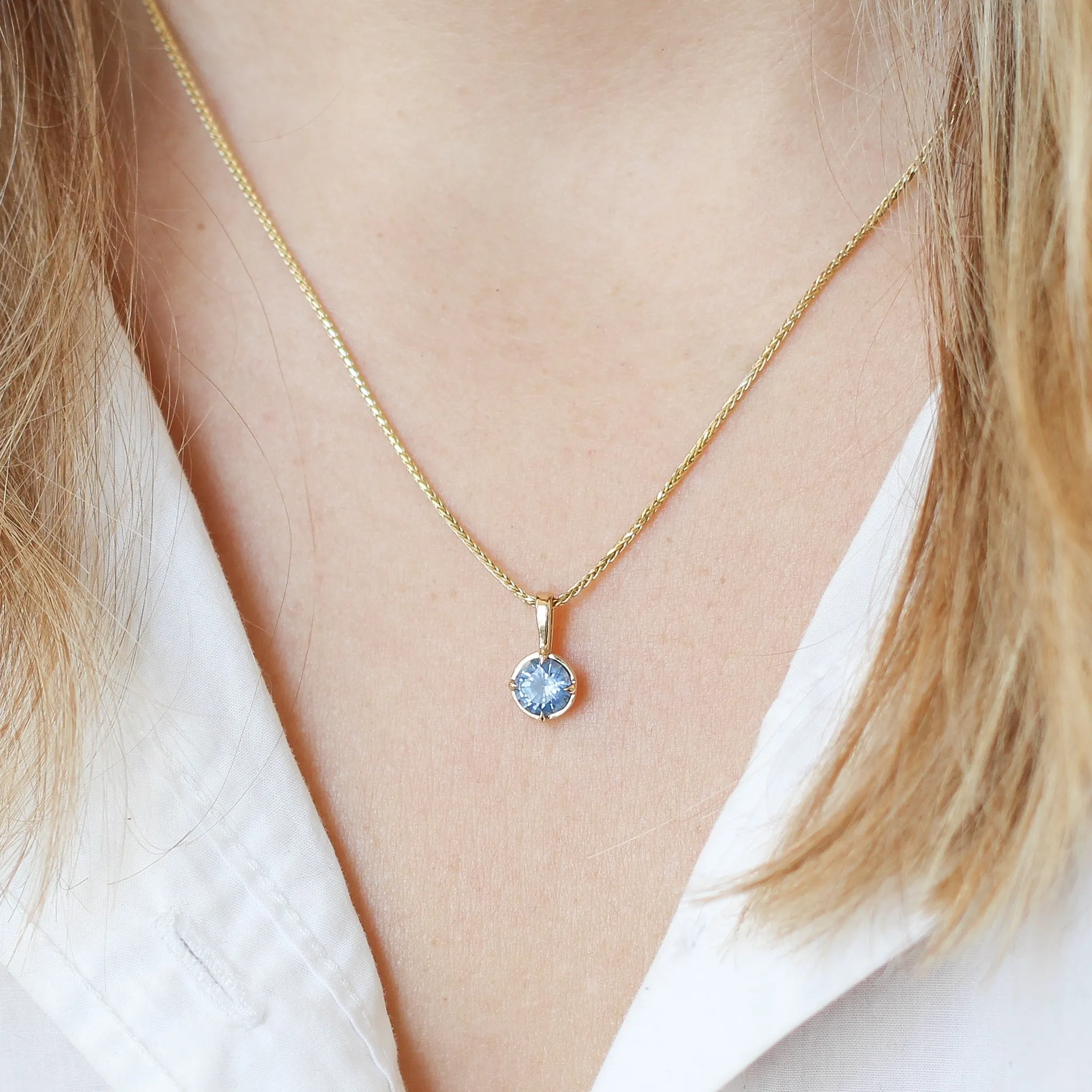 Around The World Blue Sapphire Necklace