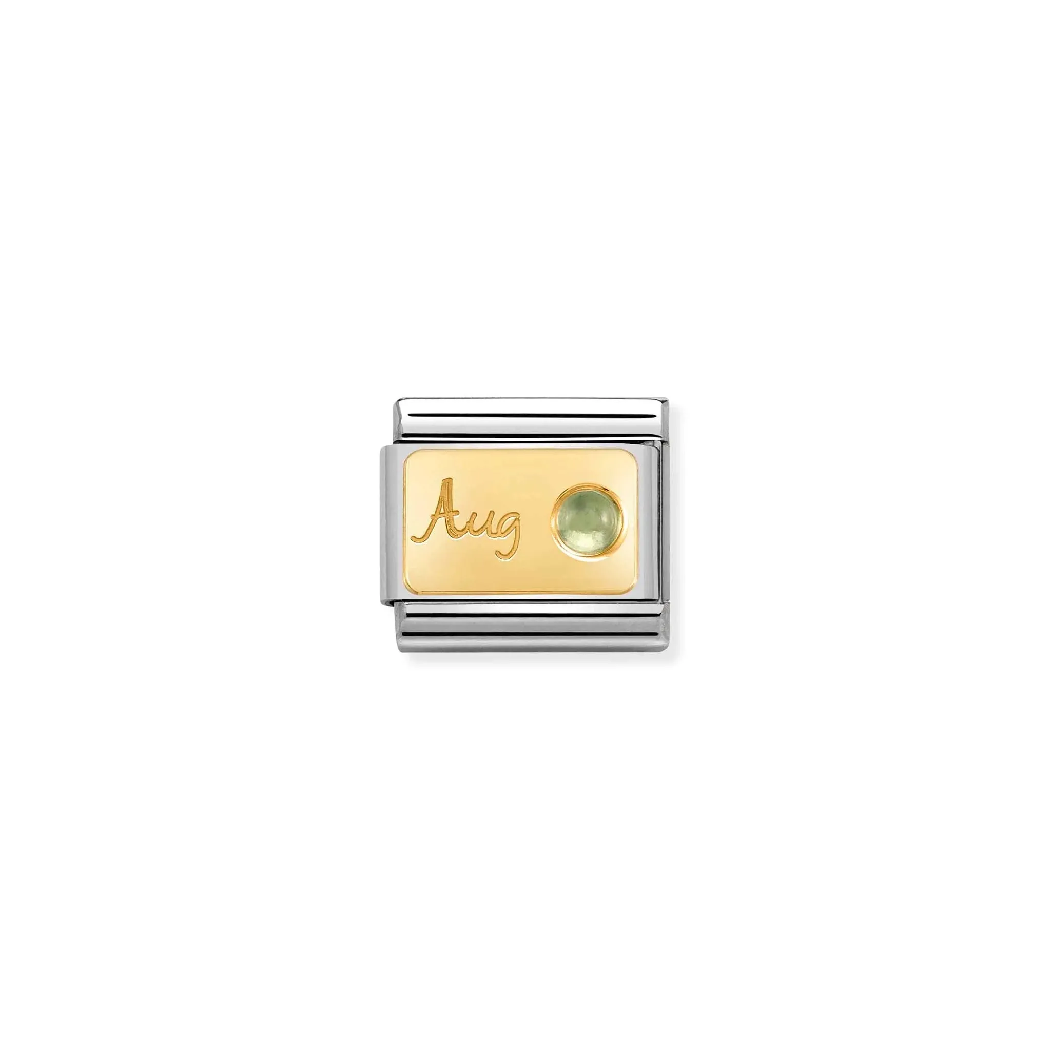 August Birthstone 18k Gold Charm