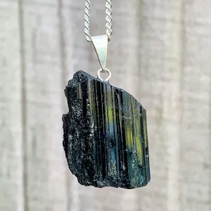 Black Tourmaline Pendant Necklace