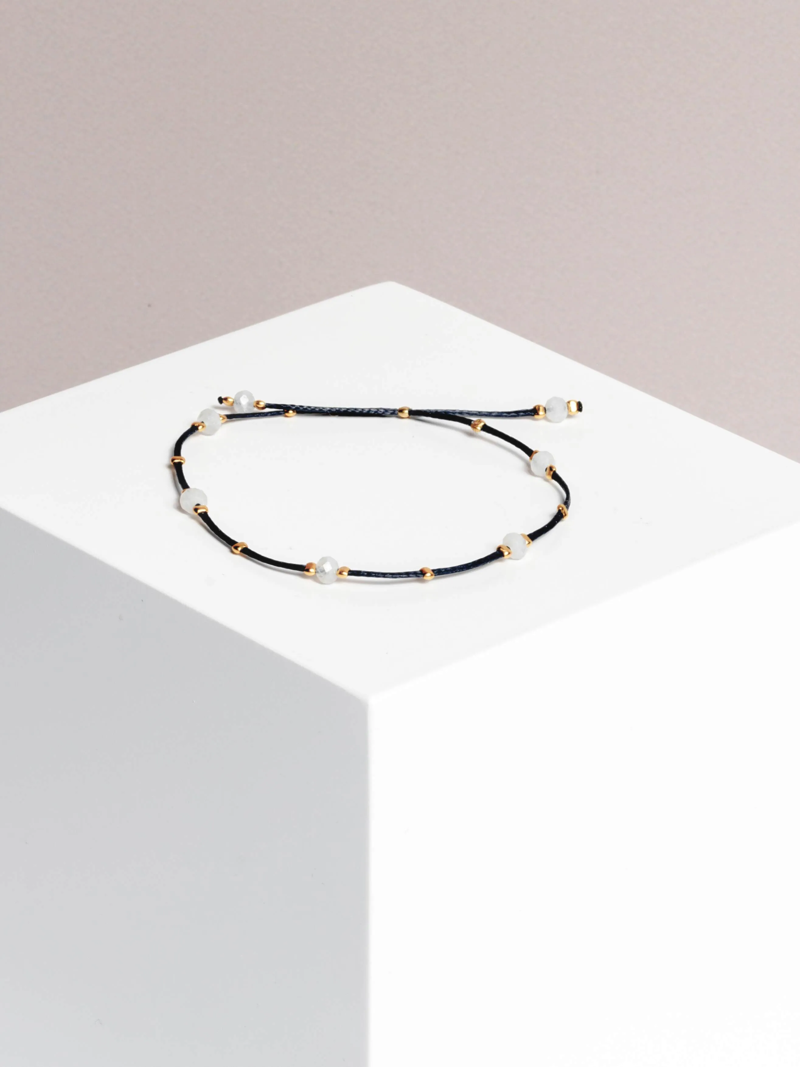 bracelet - CRYSTAL DOTS - moonstone