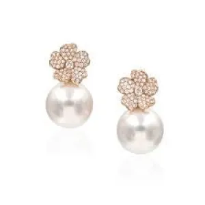 Cherry Blossom Earrings in Pink Gold