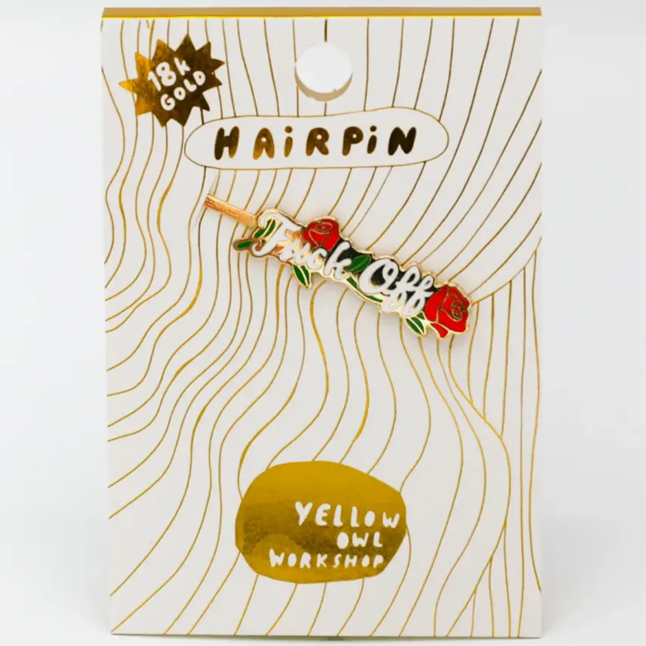 Cloisonne Hairpin - Fuck Off