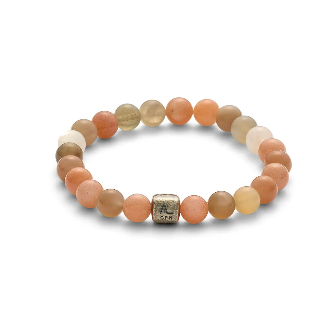 ColorUp (8mm) Silver Bracelet w. Moonstone