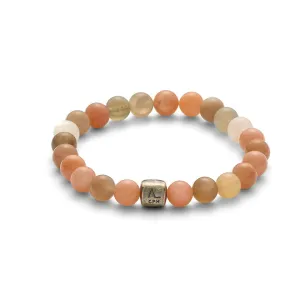 ColorUp (8mm) Silver Bracelet w. Moonstone