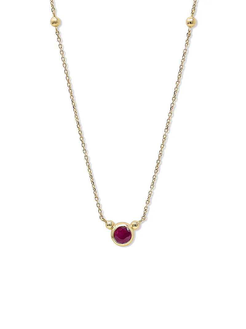 Dew Drop Bonheur Birthstone Necklace
