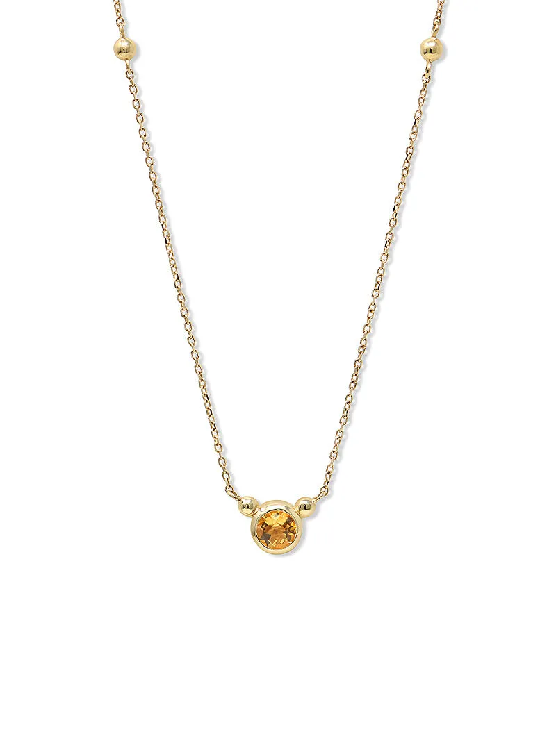 Dew Drop Bonheur Birthstone Necklace