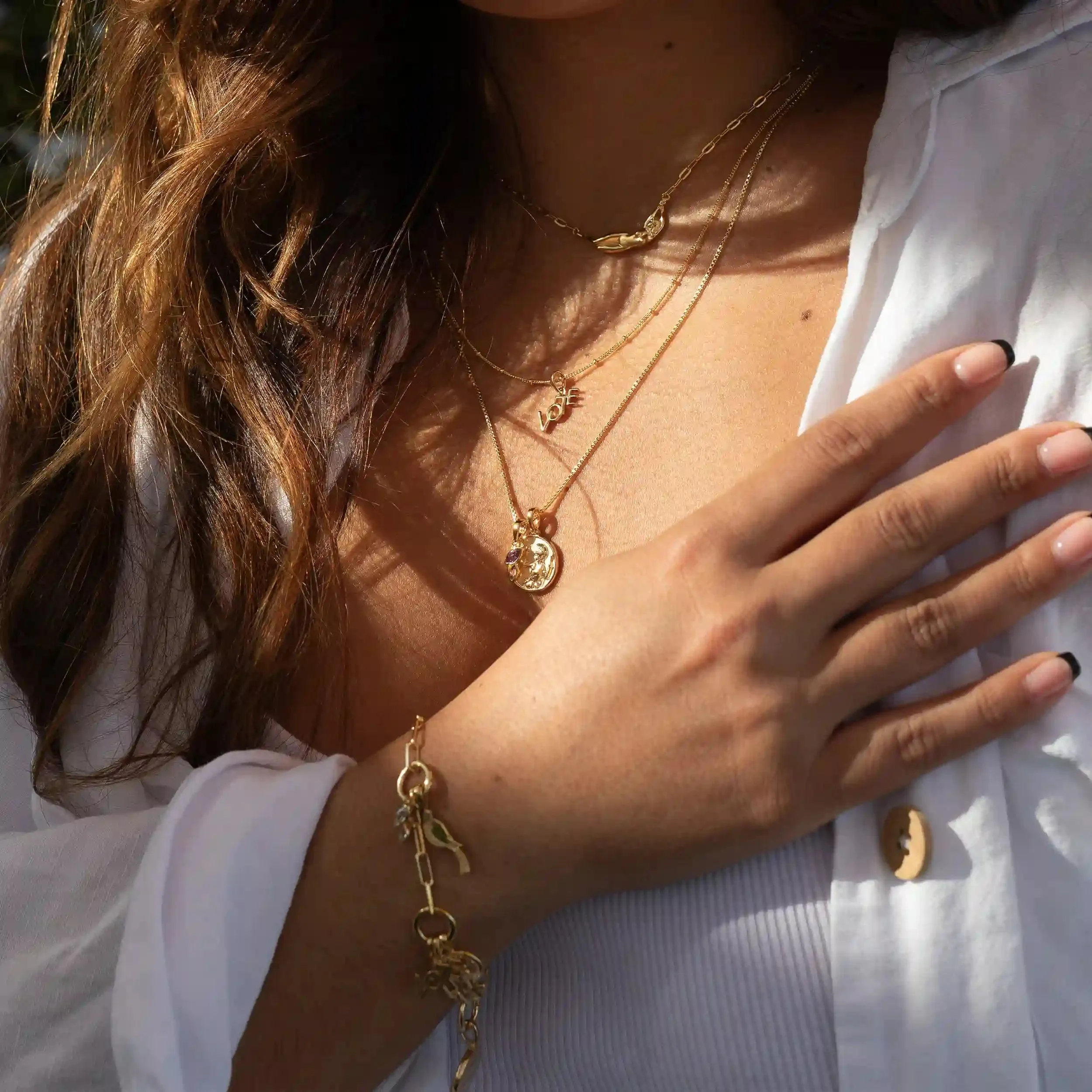 Double Marquise Amethyst Necklace