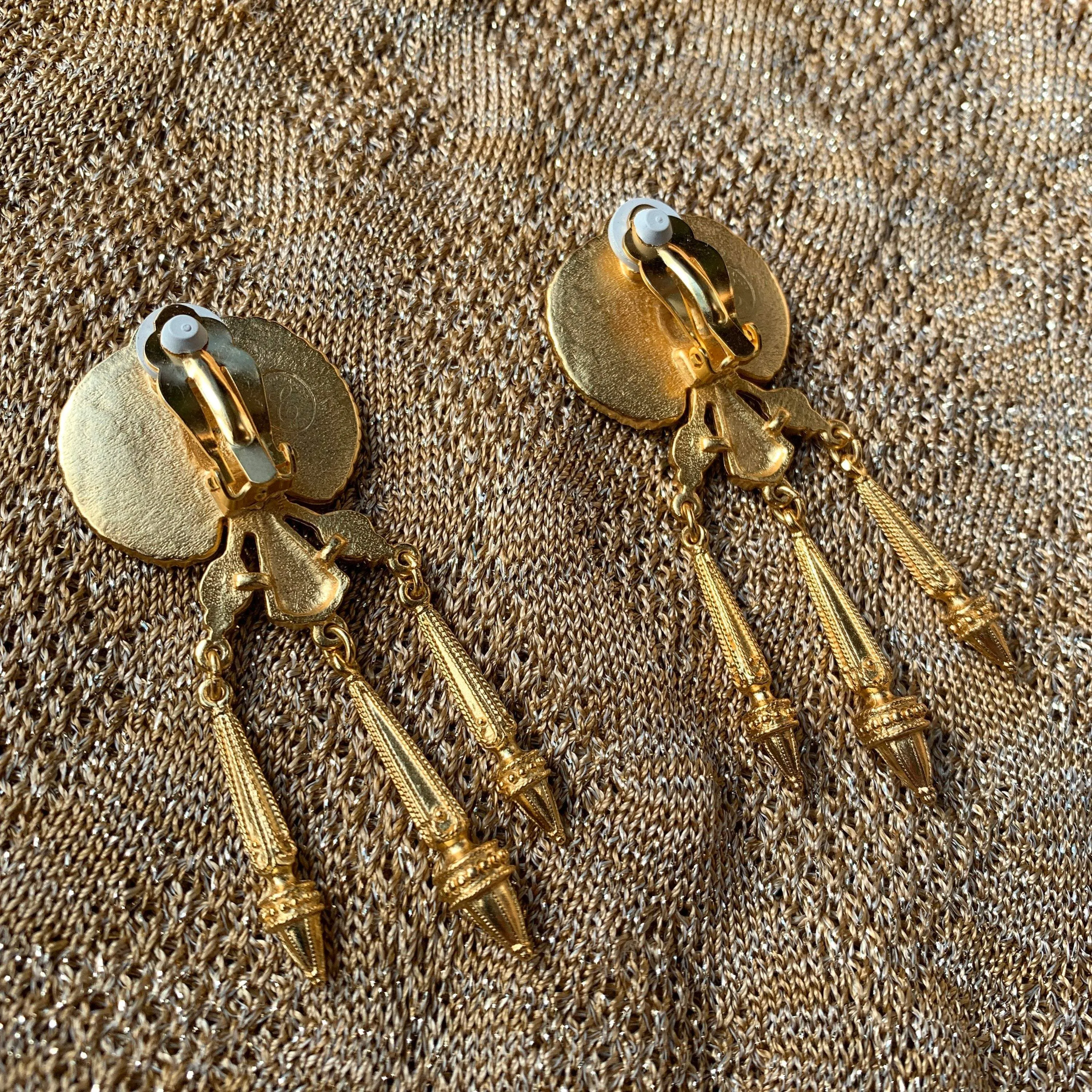Egyptian Earrings by Elizabeth Taylor for Avon Turquoise