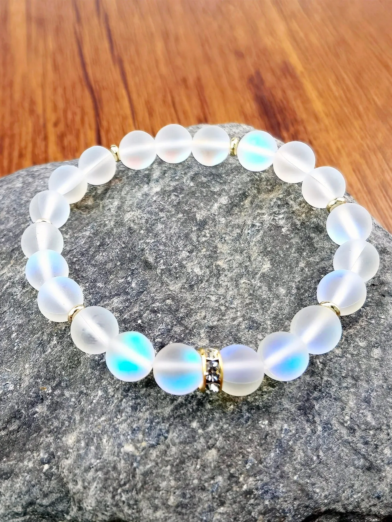 Faux Moonstone Beaded Bracelet Fashion Jewelry Accessories for Women Jewelry