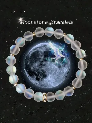 Faux Moonstone Beaded Bracelet Fashion Jewelry Accessories for Women Jewelry