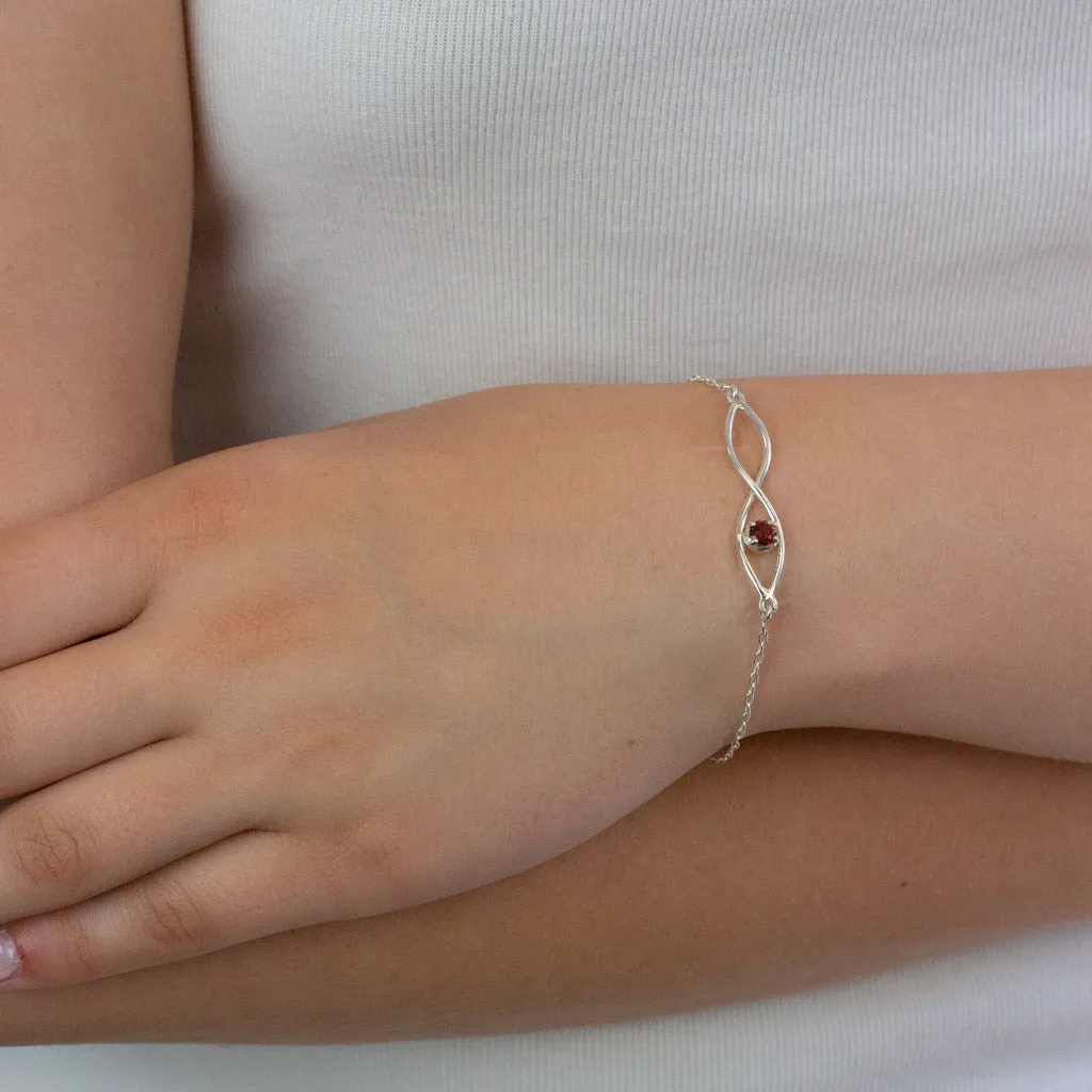 Garnet Birthstone Bracelet