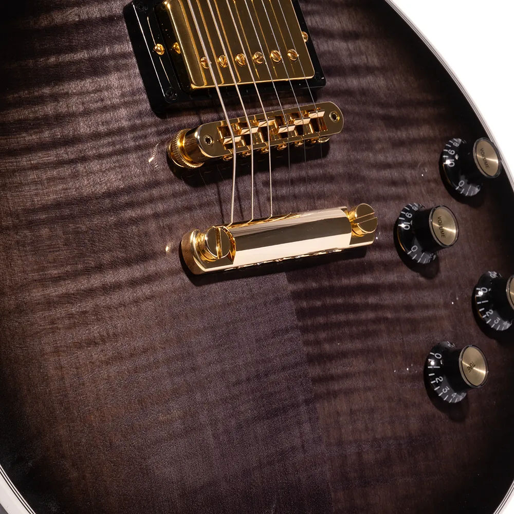 Gibson Les Paul Supreme Electric Guitar, AAA Flame Maple Top, Ebony Burst