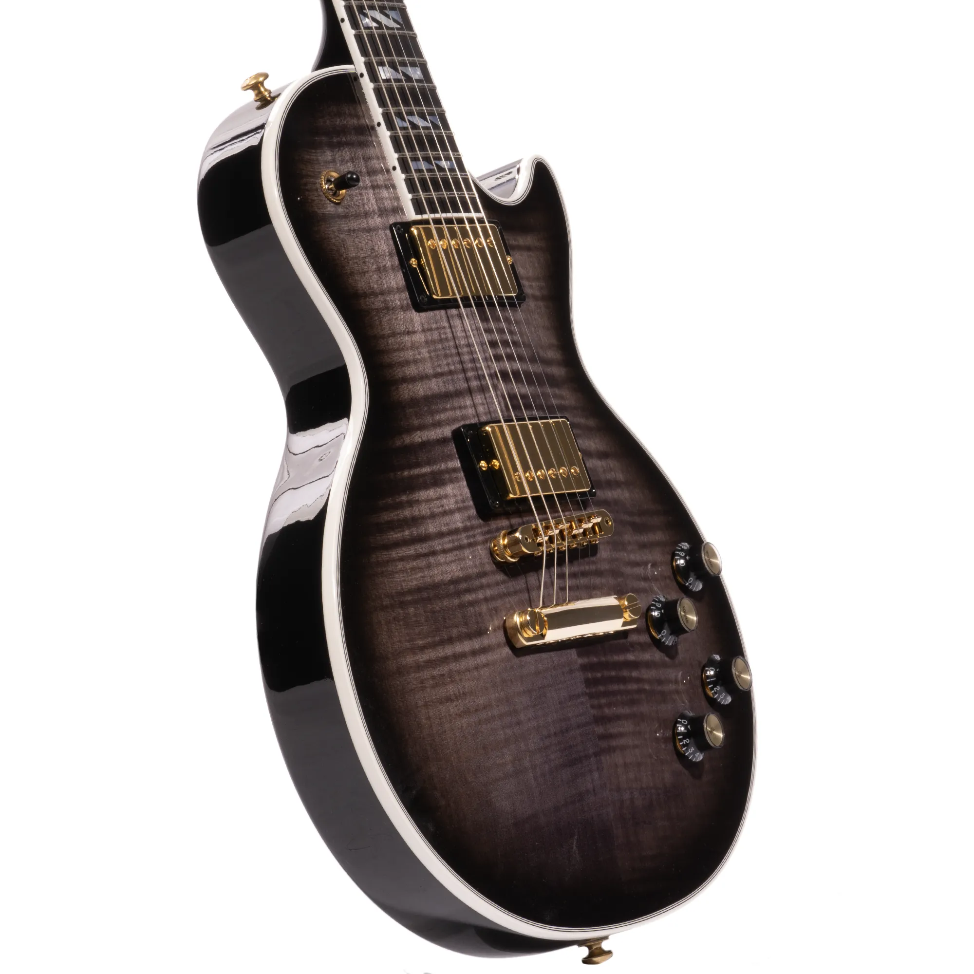 Gibson Les Paul Supreme Electric Guitar, AAA Flame Maple Top, Ebony Burst