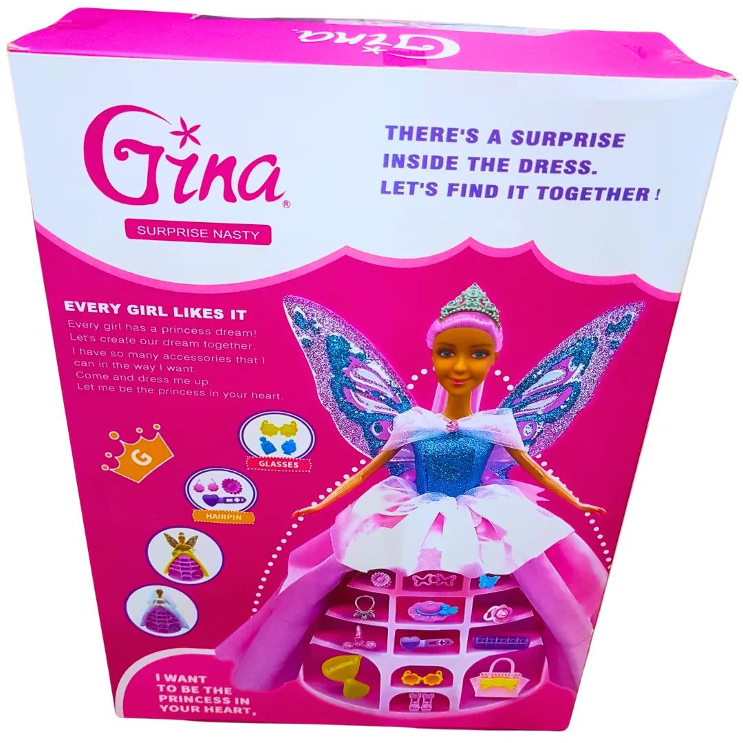 Gina Surprise Princess Doll Set – Elegant Bridal Doll with Accessories for Imaginative Play – Perfect Gift for Girls 3 