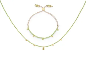 Holly Peridot Necklace and Bracelet Set