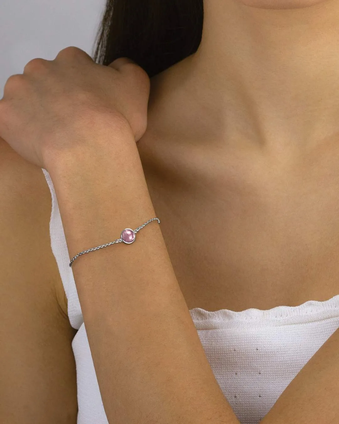 January Birthstone Passion Signature Bracelet, Silver