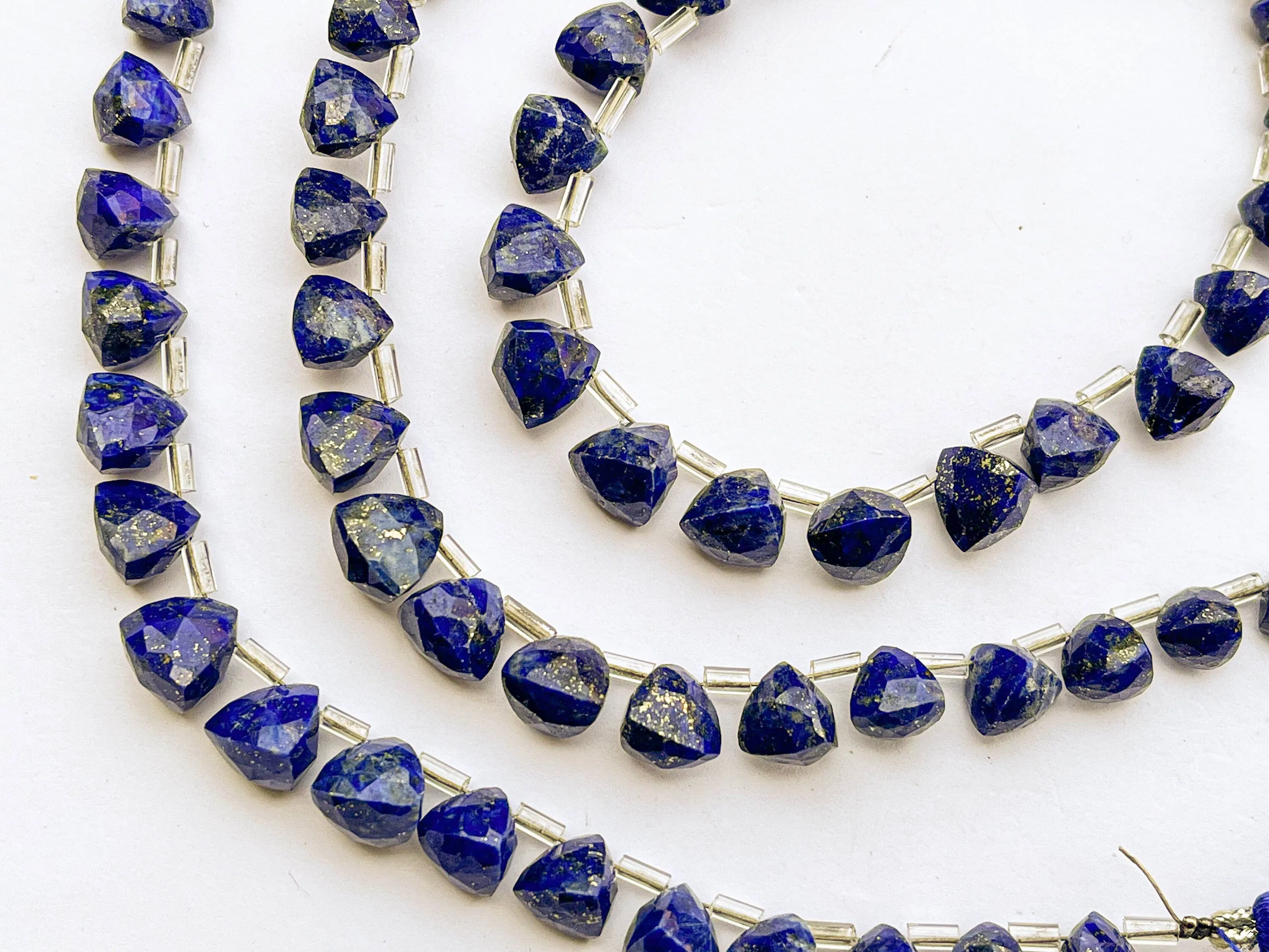 Lapis Lazuli 3D Trillion Shape Beads