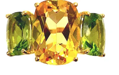 Medium GUM DROP™ Earrings with Citrine and Blue Topaz and Diamonds