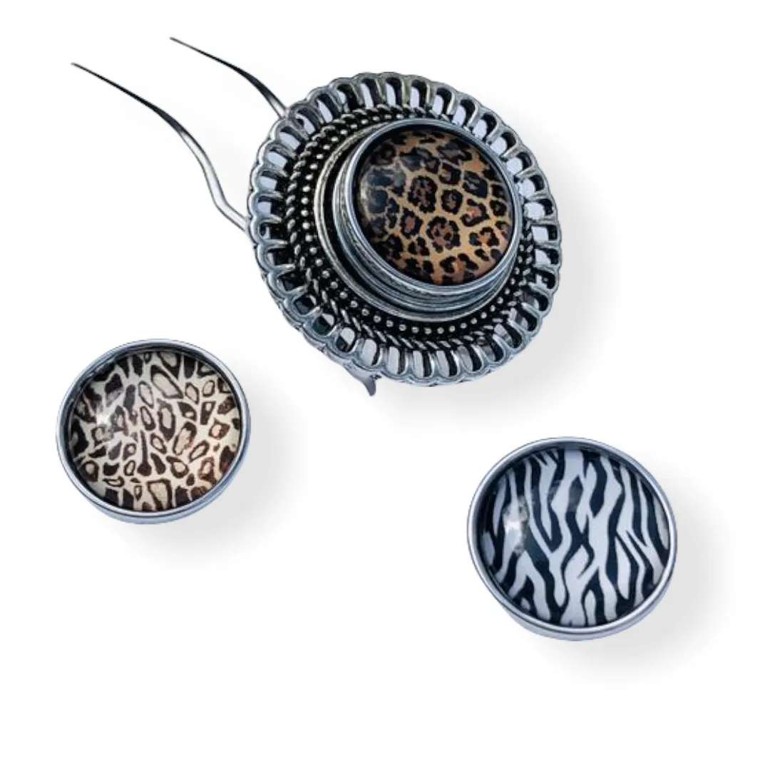 Metal Hairpin click / chunk button 014d
