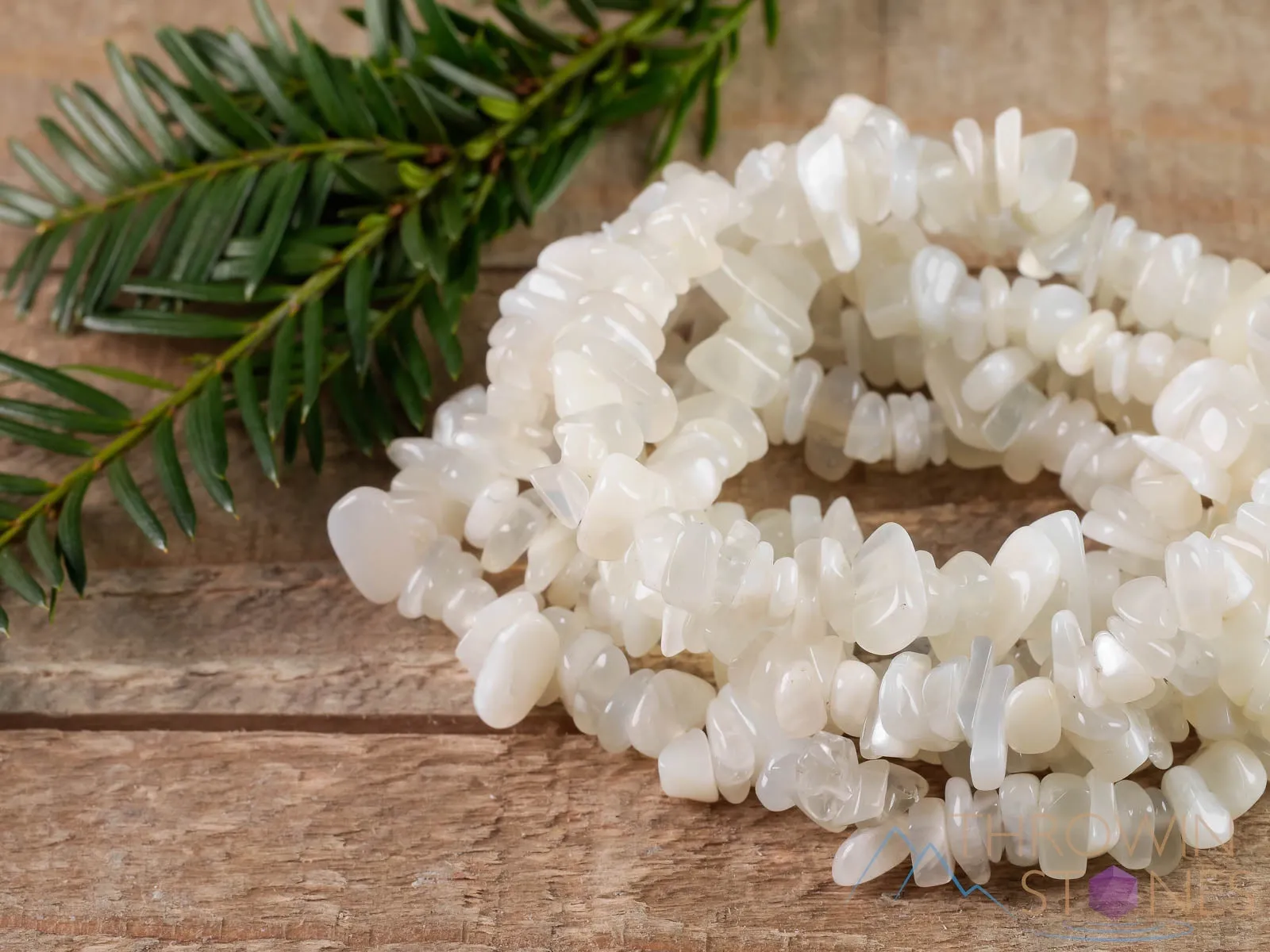 MOONSTONE Crystal Bracelet - Chip Beads - Beaded Bracelet, Handmade Jewelry, Healing Crystal Bracelet, E0828
