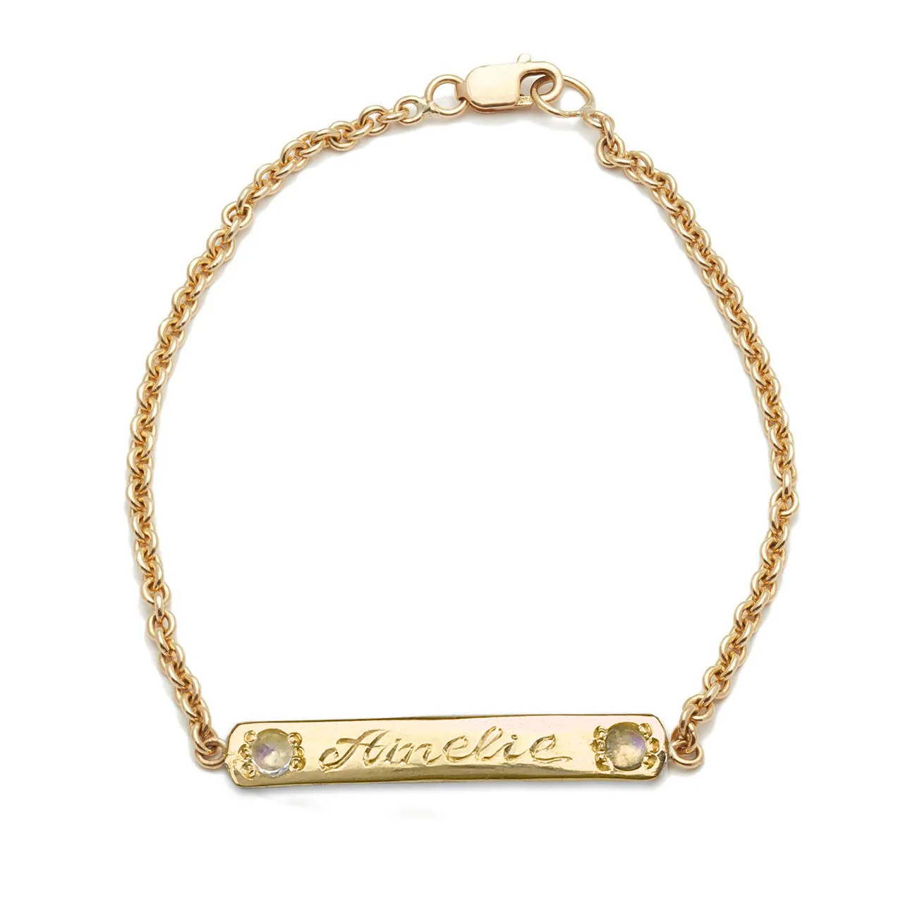 Moonstone Skinny ID Bracelet