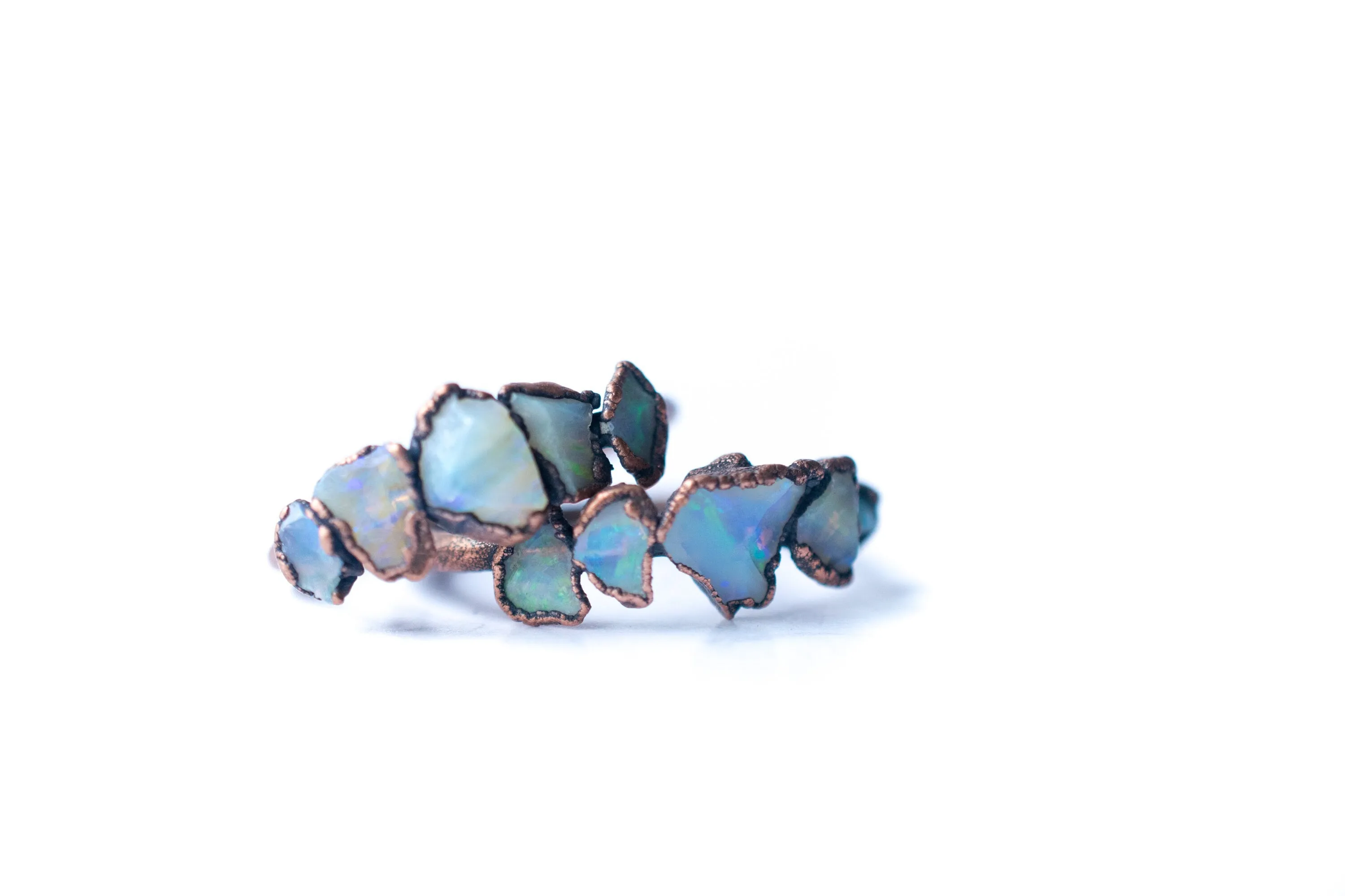 Multi Stone Ring | Raw opal ring