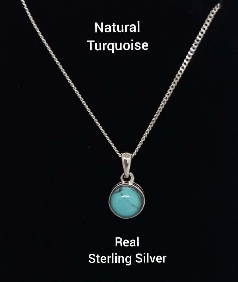 Natural Minimalist Solitaire Crystal Gemstone Set in Real Sterling Silver on 18 or 20 inch 925 Side Chain