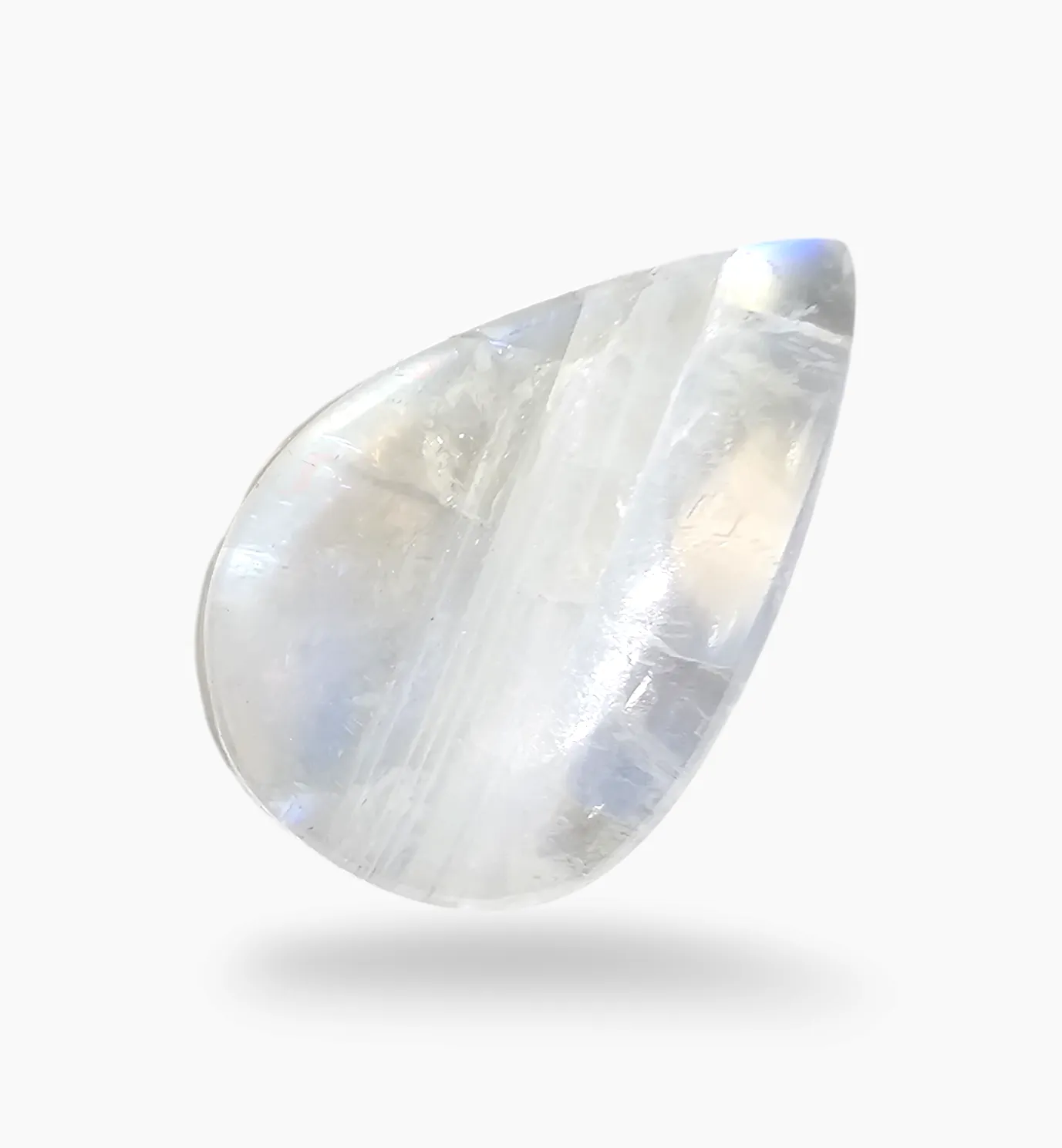 Natural Rainbow Moonstone 12.82 Carats Pear Cabochon Shape 20.2x14mm