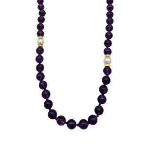 NECKLACE Amethyst Beads & Cultured Pearls