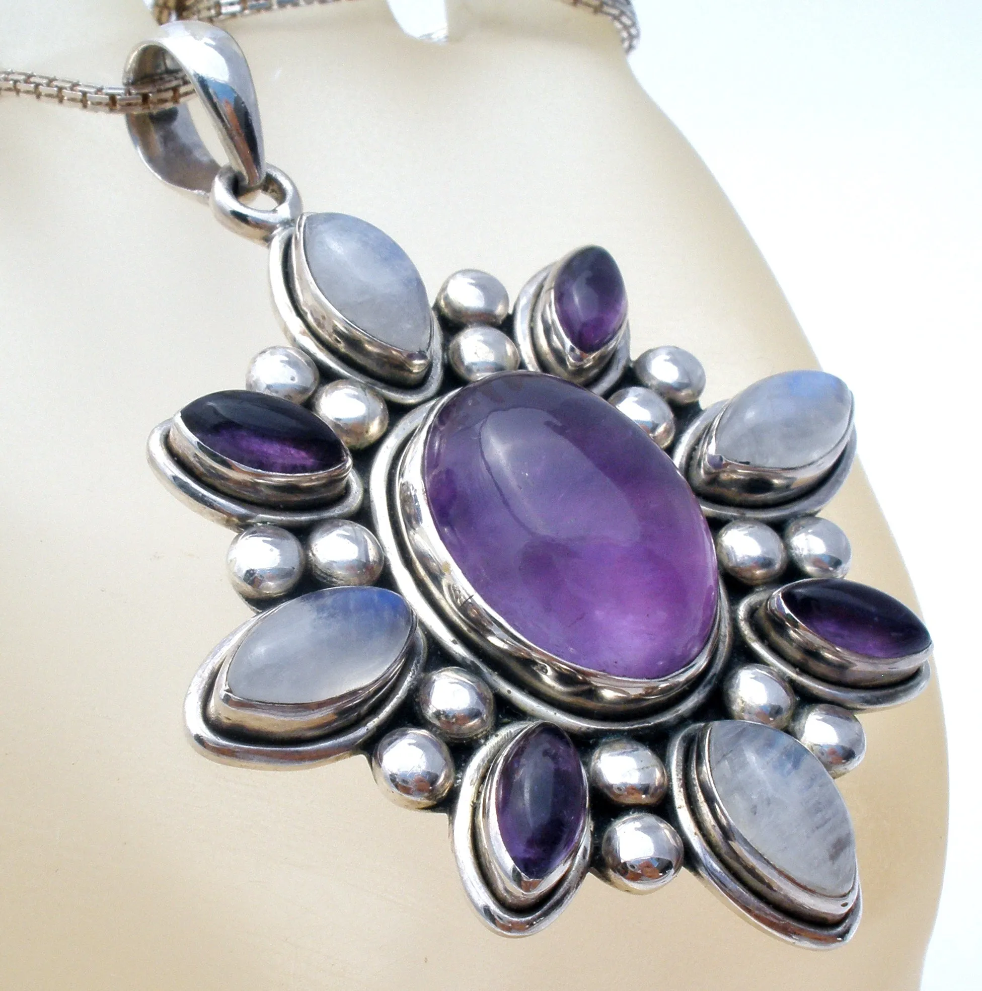 Nicky Butler Amethyst & Moonstone Necklace