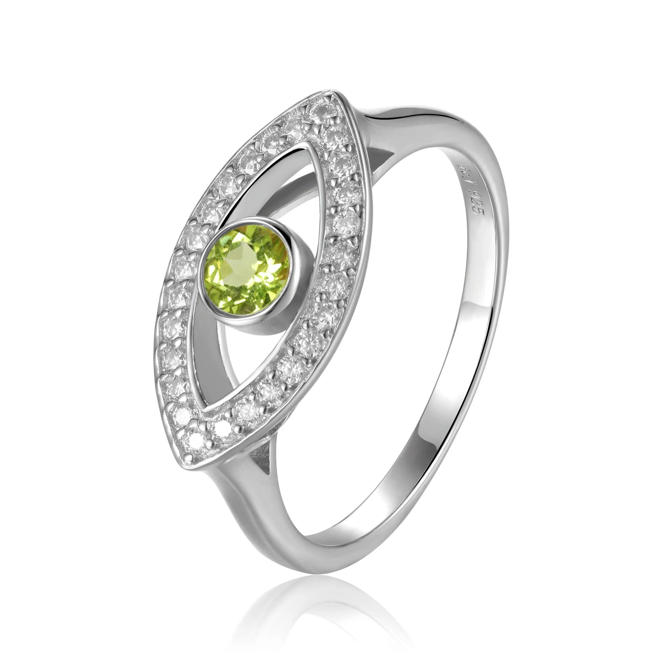 Peridot Evil Eye Ring