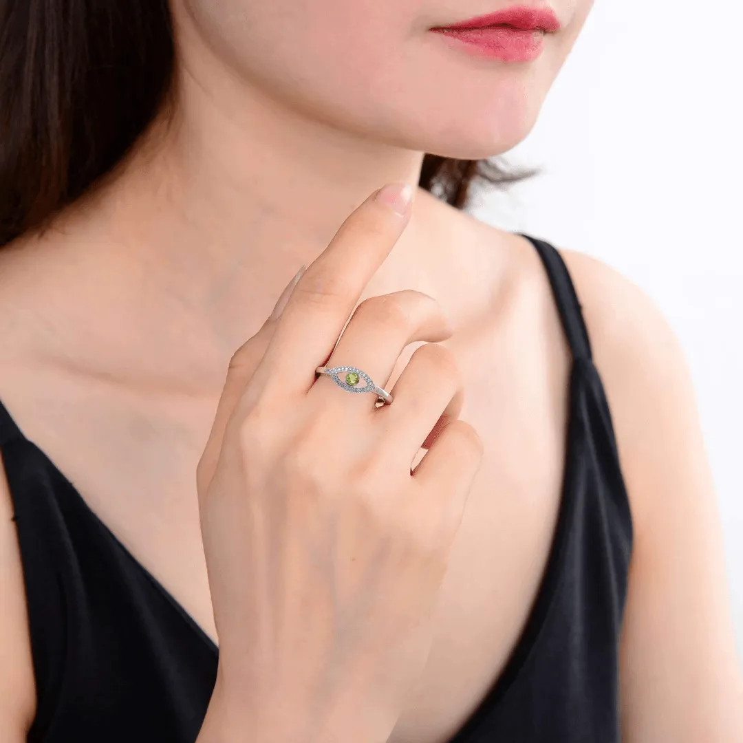 Peridot Evil Eye Ring
